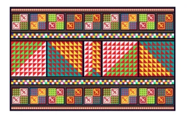 BST họa tiết thổ cẩm 12 dân tộc Việt Nam